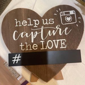 Rustic Wedding Decor Hashtag Sign - Capture the Love - New